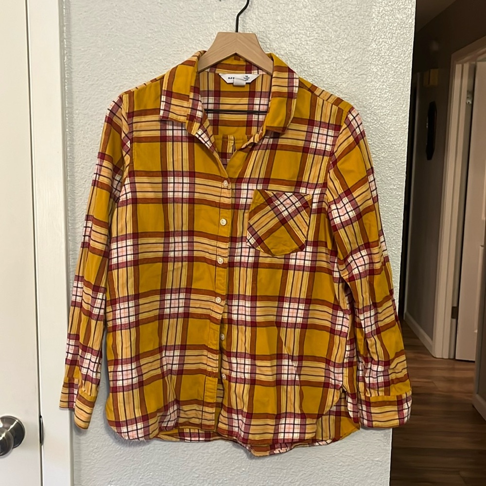Old Navy Woman’s Classic Flannel Button Down.